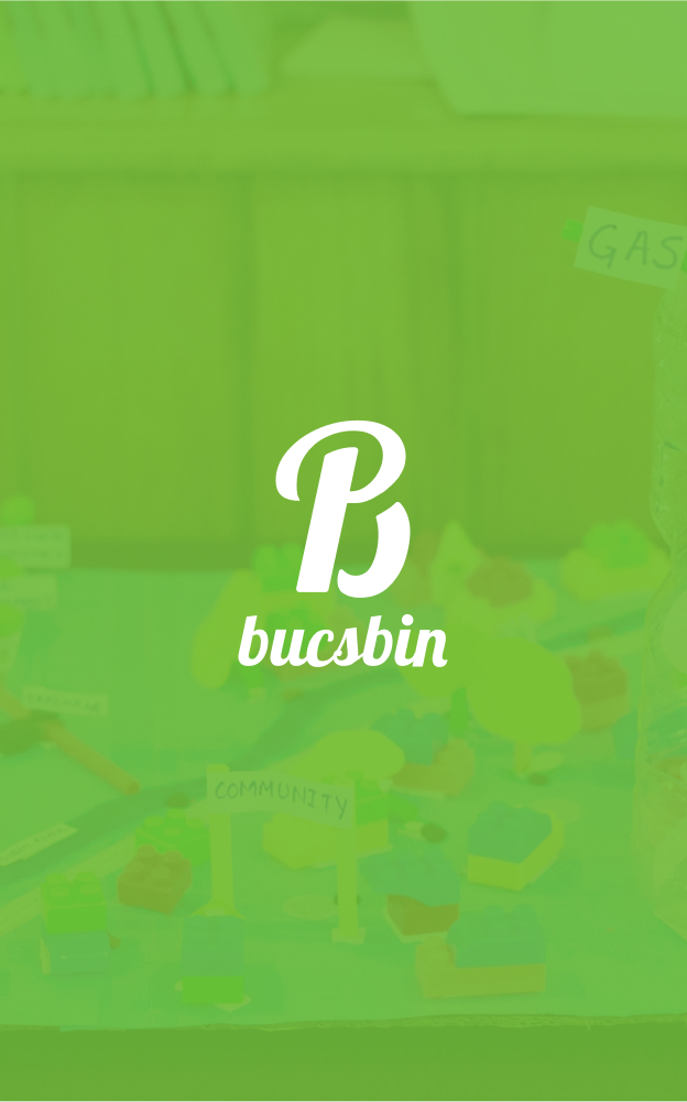 An image showing Bucsbin logo on a lime green background